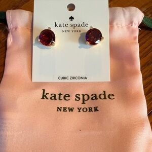 Kate Spade Red Cubic Zirconia Earrings